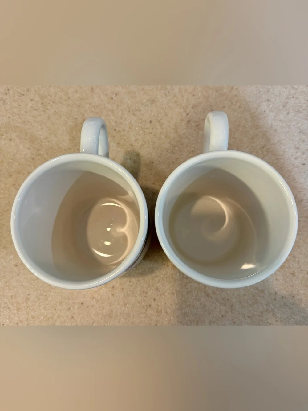 Blue Fish Ceramic Coffee Mugs Tea Cups White & Blue CMG Portugal Tall - Set of 2